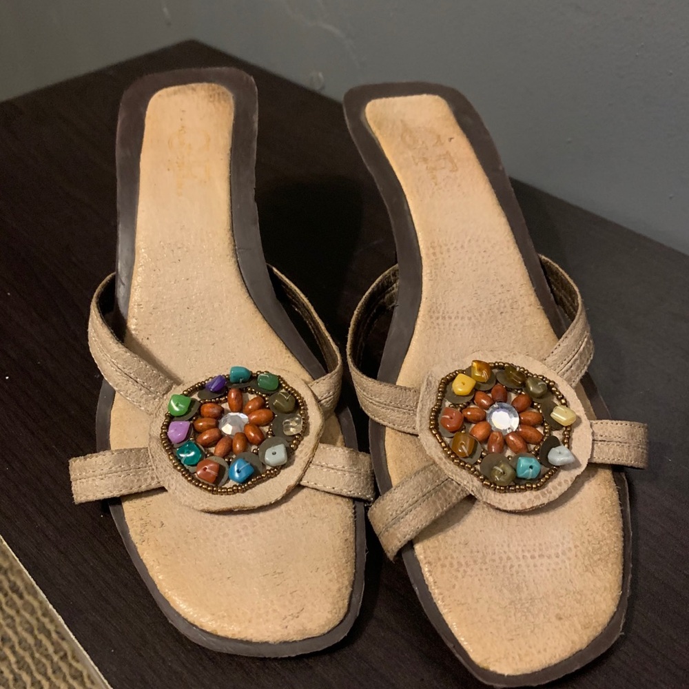 Unbranded Brown Slip On Sandals